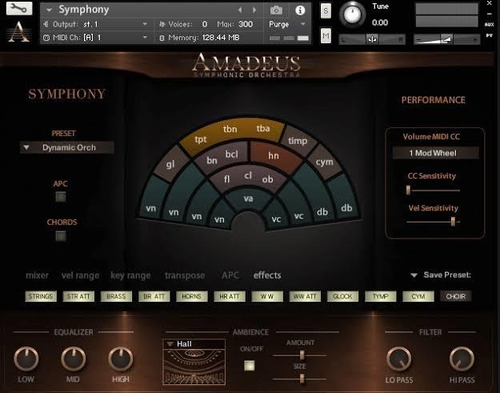 Imagem 2 de 4 de Amadeus Symphonic Kontakt (orquestra Sinfônica Completa)