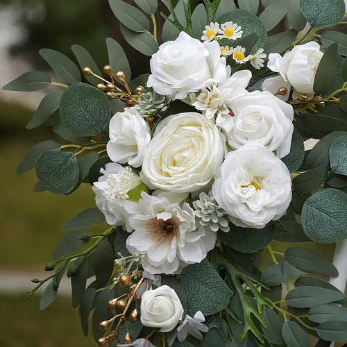 Pbf Flores Artificiales For Arco De Boda, Juego De 2 Flores