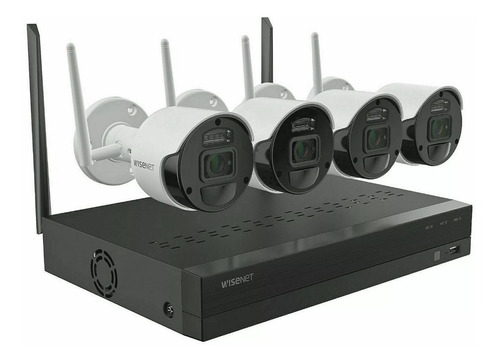 Sistema De Vigilancia Wisenet-4 Camaras 1080p Full Hd Nvr 