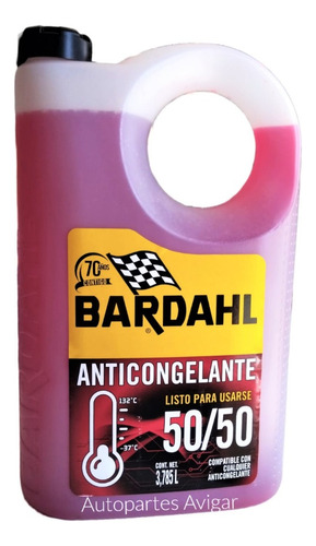 Galón Anticongelante 50/50 Listo Para Usarse 3.785 L