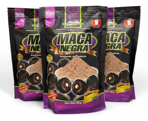 Maca Negra En Polvo Peruana X3 500g Premi - g a $36