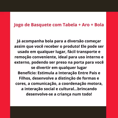 Jogo Mini Basquete Infantil Tabela Cesta Bola Para Porta Parede - Apolo  Brinquedos - Basquete Infantil - Magazine Luiza