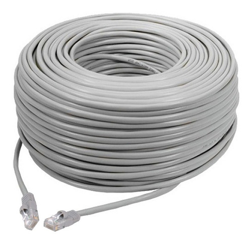 Cable Red 100 Mts 100% Cobre Cat 6 Rollo Con Conectores Rj45