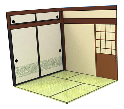 1:6 Mostrar Telón De Fondo Almacenamiento Casa Japonesa