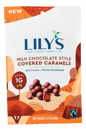 Lily's Dulces, Caramelos Cubiertos Estilo Chocolate Con Lech