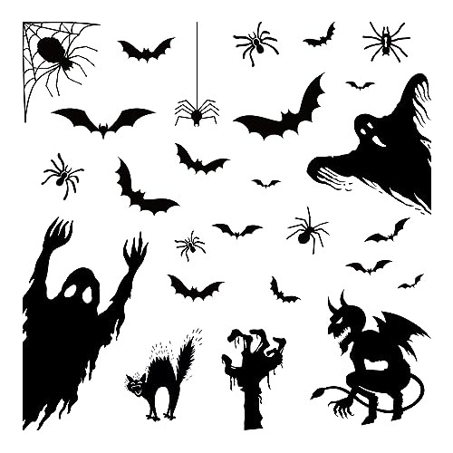 Halloween Bat Stickers, Bats Wall Decor Halloween Decor...