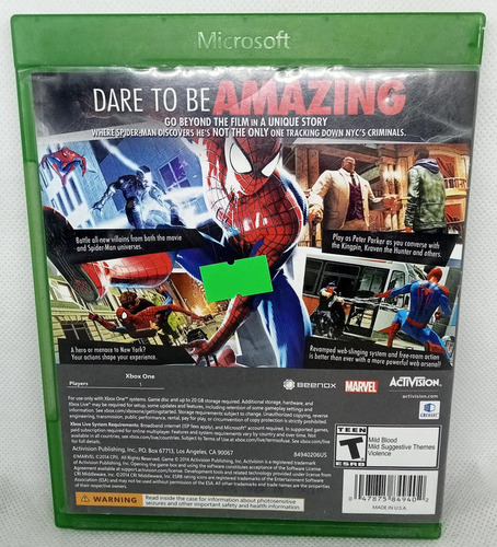 The Amazing Spider-man 2 Xone Seminuevo (Usado)
