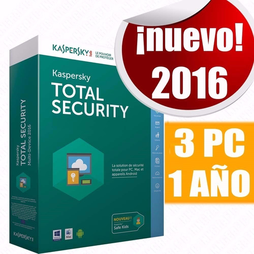 Kaspersky Total Security 2017 / 3pc X 1 Año Key Original !!!