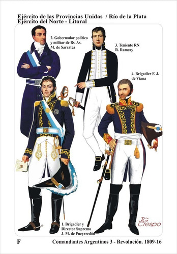Libro Comandantes Argentinos 3 Revolución: 1809-1816