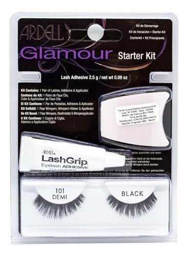 Ardell Glamour Starter Kit Pestañas Con Pegamento Aplicador