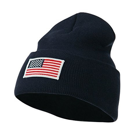 Ee.uu. Bandera Parche Cuff Beanie - Armada