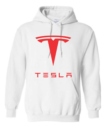 Sudadera Tesla Logo Con Gorro  