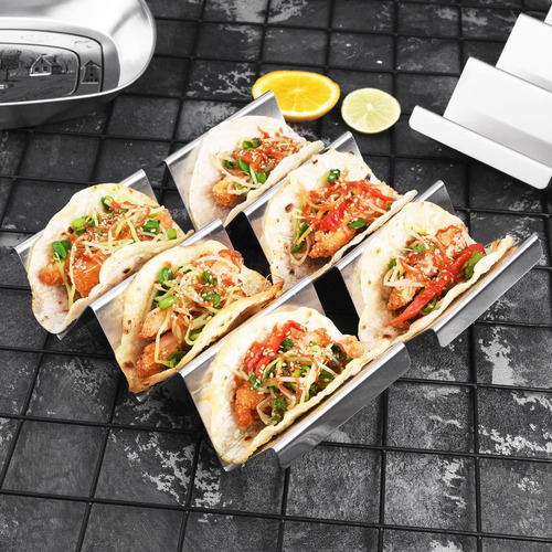 Paquete De 4 Soportes For Tacos - Bandeja Con Soporte