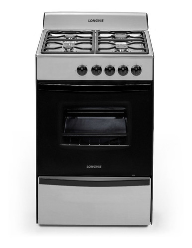 Imagen 2 de 3 de Cocina A Gas Longvie 13231xf 56cm Inox Cajón Parrilla