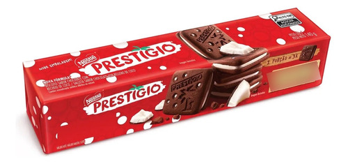 Galletas Prestigio Chocolate Relleno Coco Nestle 140g Brasil