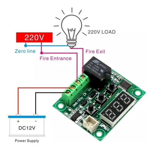 Imagen 2 de 2 de Termostatos Para Incuvadora De Huevo.modelo W1209.