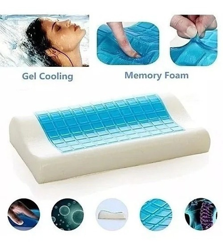 Almohada Gel Refresh Ortopedica Viscoelastica Y Memoria Moje