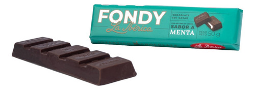 Pack X20 Chocolate Bitter Sabor a Menta 50g La Ibérica