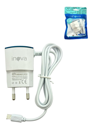 5 Carregador Inova V8 2.1a Car-8200 +1 Usb Atacado