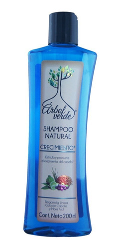 Shampoo Crecimiento De Cabello Árbol Verde 200ml Bergamota