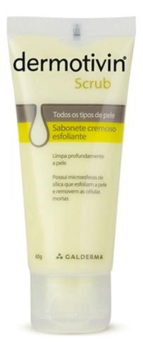 Sabonete Cremoso Scrub Esfoliante Facial 60g Dermotivin