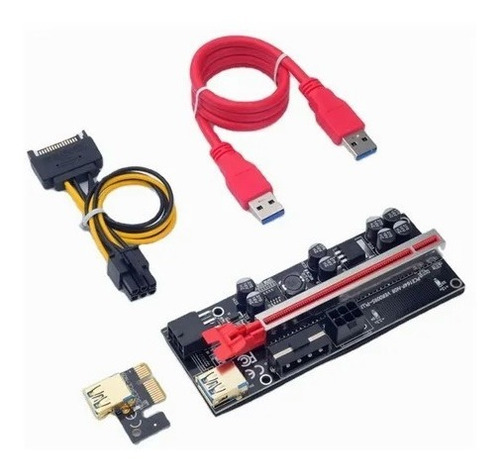 Imagen 1 de 6 de Riser Pcie 16x A 1x V009s Plus Minería Crypto Ethereum