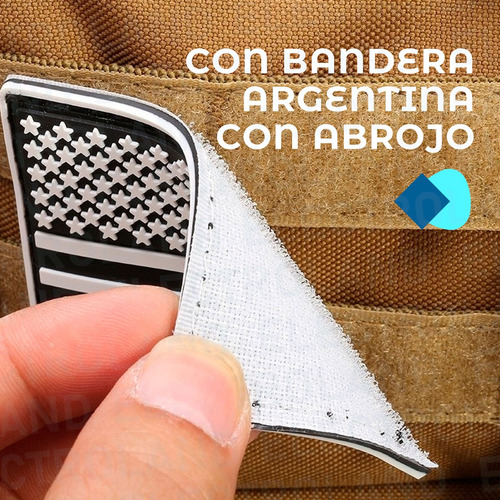 Mochila Trekking Impermeable Reforzada Camping Viaje Bandera