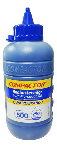 Reabastecedor Marcador Quadro Branco Azul 500 Ml Compactor
