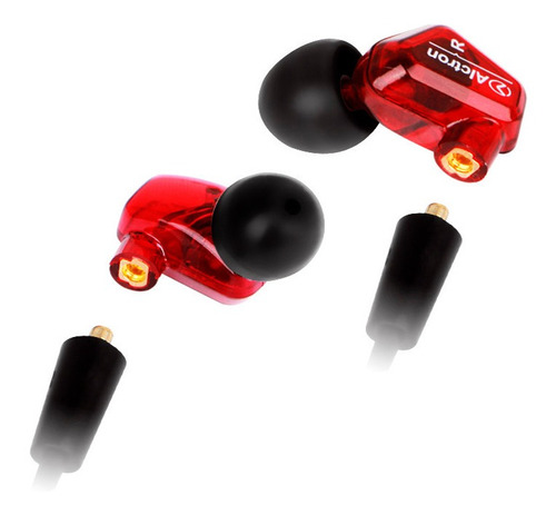 Auricular Profesional In Ear Monitoreo Alctron Ae07 Color Rojo