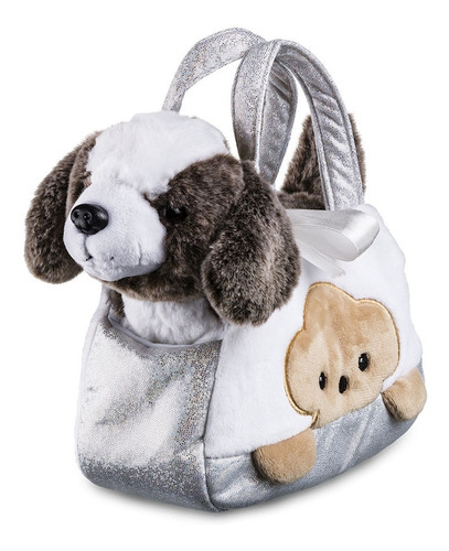 Pelúcia Cutie Handbags Beagle Prata Multikids - Br1714