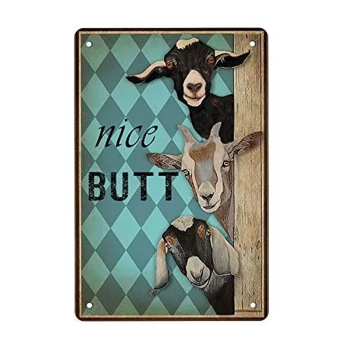 comprar Niza Butt Goats Tin Sign Wall Art Canvas Imprimir W5l6p