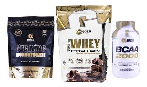 Combo Crecimiento Muscular Gold Nutrition Whey Protein 