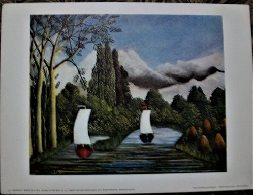 Rousseau Lámina Bords De L'oise 24 X 30 Publicada En Paris