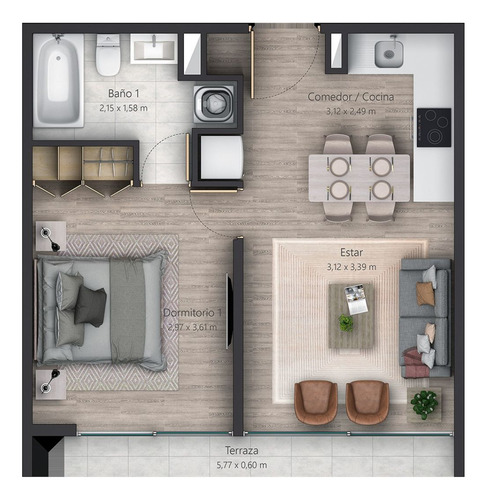 Departamento En Venta/cesión De Promesa - 1d - La Florida