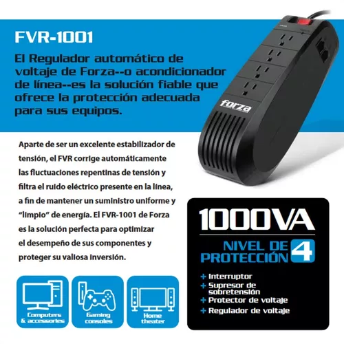 ESTABILIZADOR DE TENSION LED 1000VA