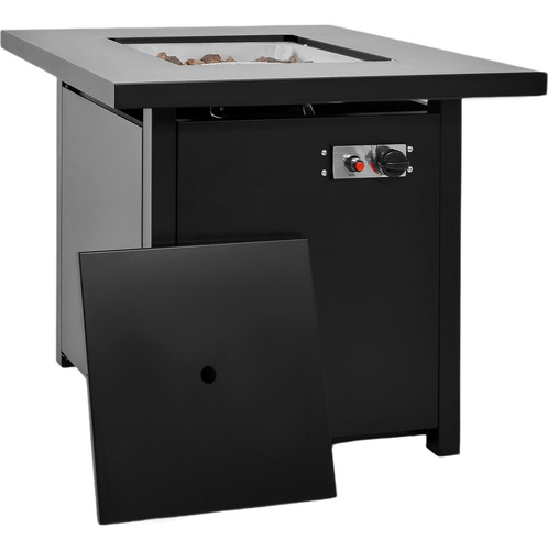 Hoguera Fogata Mesa Calentador Gas Propano 71x71 C/ Cristal