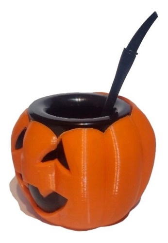 Imagen 2 de 2 de Mate Calabaza Halloween (jack O Lantern) Impresión 3d