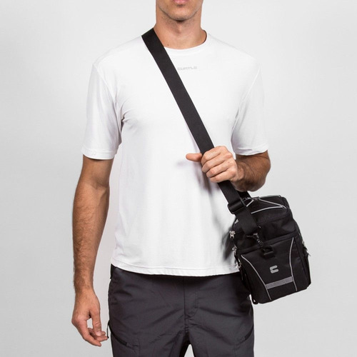 Imagem 6 de 6 de Alforje Bolsa Bageiro Bicicleta Curtlo Rack Pack 12l C/ Capa