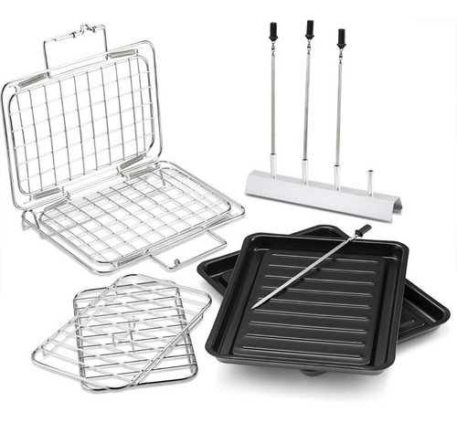 Imagen 3 de 3 de Parrilla Doble Digital Para Int Coccion 10 En 1 / 110 Volt