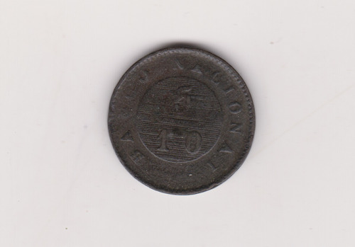 Moneda Argentina Buenos Aires 5/10 1827 Janson 9.1.18 M/bue+