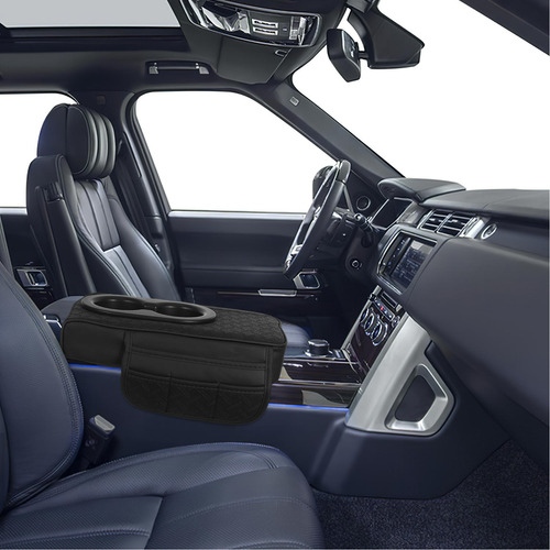 Caja Organizadora Para Reposabrazos De Coche Con Portavasos