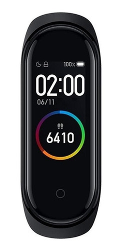 Imagen 1 de 3 de Xiaomi Mi Smart Band 4 0.95" caja de policarbonato black malla black de elastómero termoplástico y aleación de aluminio XMSH07HM