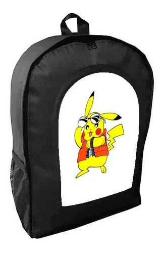 Mochila Negra Pikachu Adulto / Escolar E42