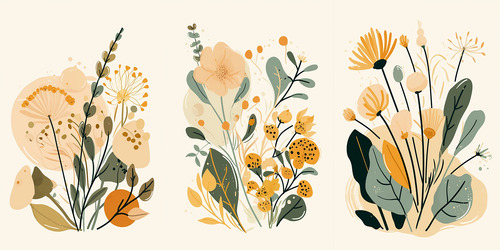 Pintura Colgante Nórdica De Plantas (sin Marco)
