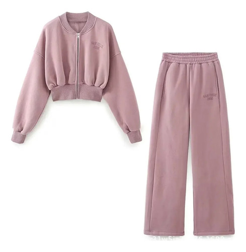 Conjunto Casual De Sudadera Y Pantalones De Manga Larga Para
