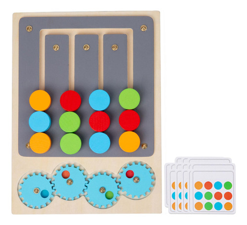 Rompecabezas De Colores Deslizantes Con 25 Cartas Juguete De