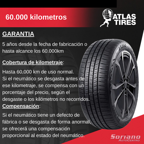 Cubierta Atlas 215/60 R17 A51 96v / Gtia Por Kilometraje