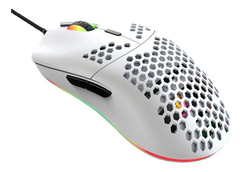 Atrasee Mouse Para Juego Panal Cable Rgb Ligero Alta 6 Dpi 7