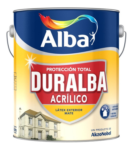 Pintura Duralba Latex Exterior Acrílico  4lts Colores Mate