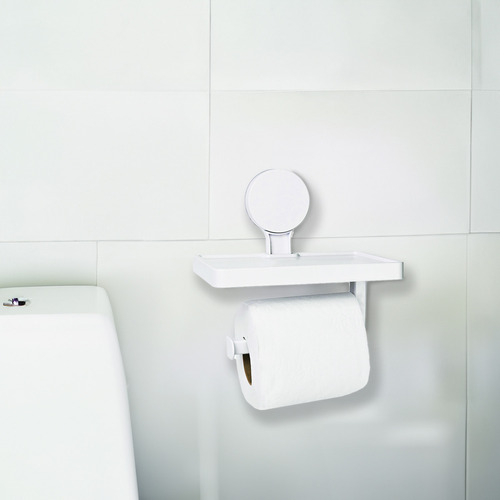 Suporte Papel Higiênico Porta Lenço Celular Banheiro Branco